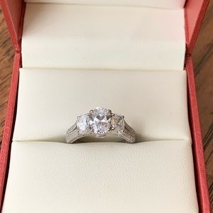 Berricle 3-stone 2.00 ctw oval cut cz ring